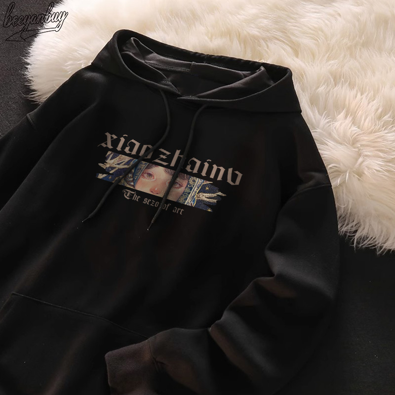 Áo Hoodie Cotton nam BEEYANBUY áo nỉ tay dài thời trang in hình unisex 100% cotton-Y0310