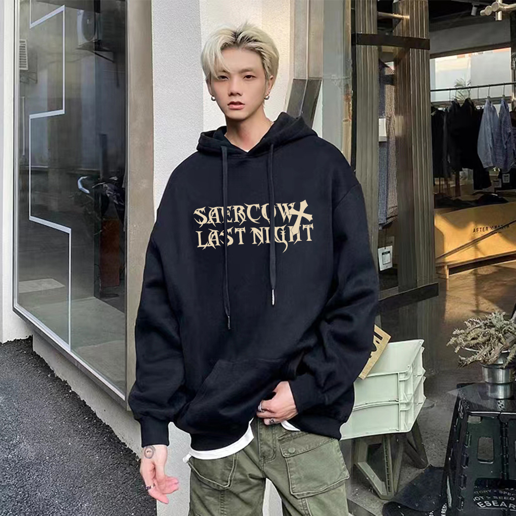 Áo Hoodie Cotton nam BEEYANBUY áo nỉ tay dài vintage in hình unisex 100% cotton-Y0280