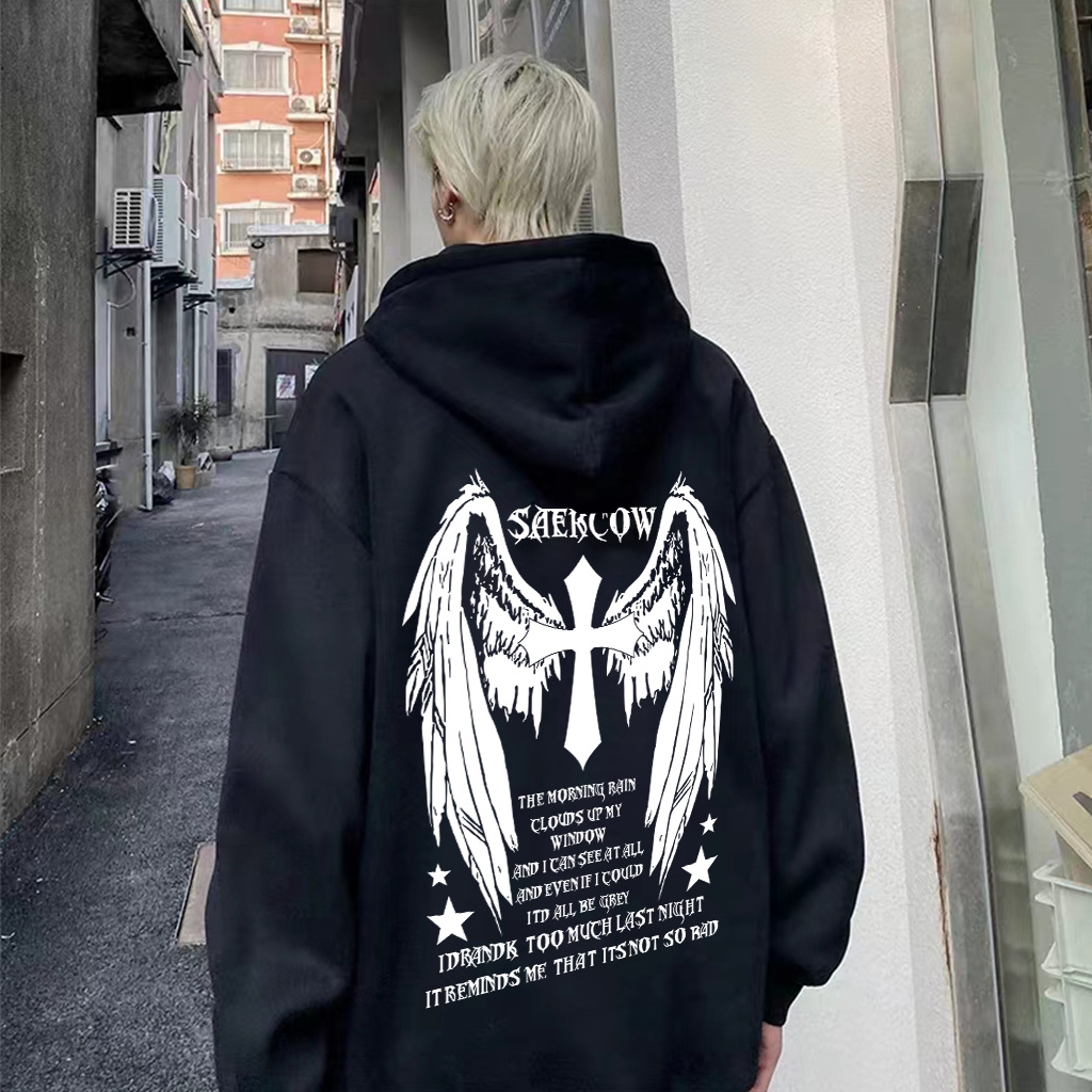 Áo Hoodie Cotton nam BEEYANBUY áo nỉ tay dài vintage in hình unisex 100% cotton-Y0280