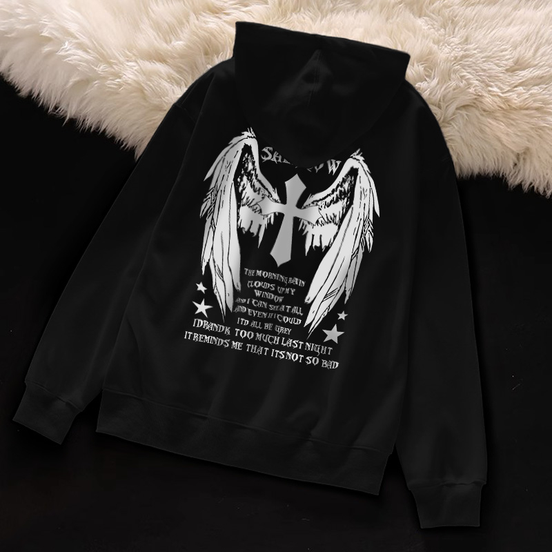 Áo Hoodie Cotton nam BEEYANBUY áo nỉ tay dài vintage in hình unisex 100% cotton-Y0280