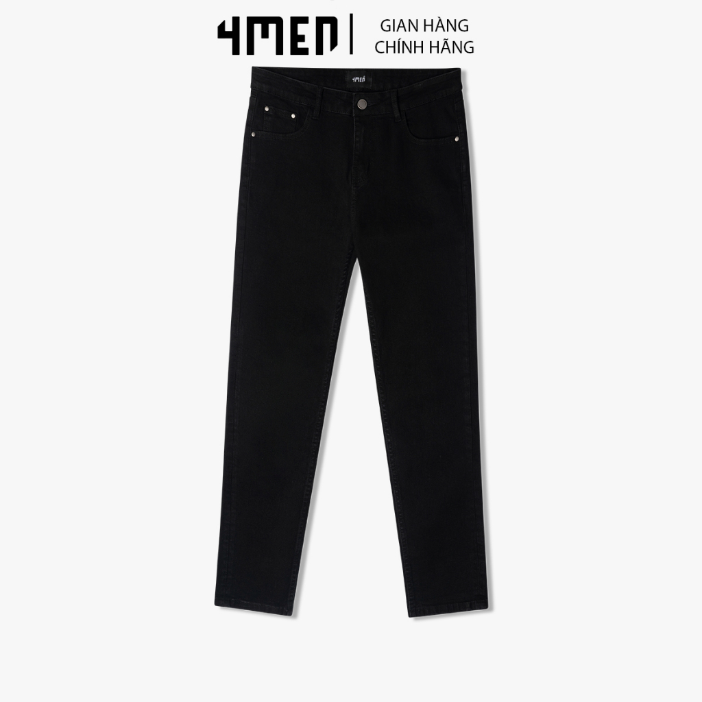 Quần Jeans Basic Form Slimfit 4MEN QJ084, vải cotton mềm mại pha spandex co giãn tiện lợi, thoải mái