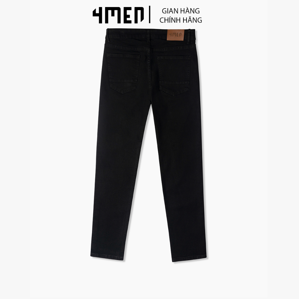 Quần Jeans Basic Form Slimfit 4MEN QJ084, vải cotton mềm mại pha spandex co giãn tiện lợi, thoải mái