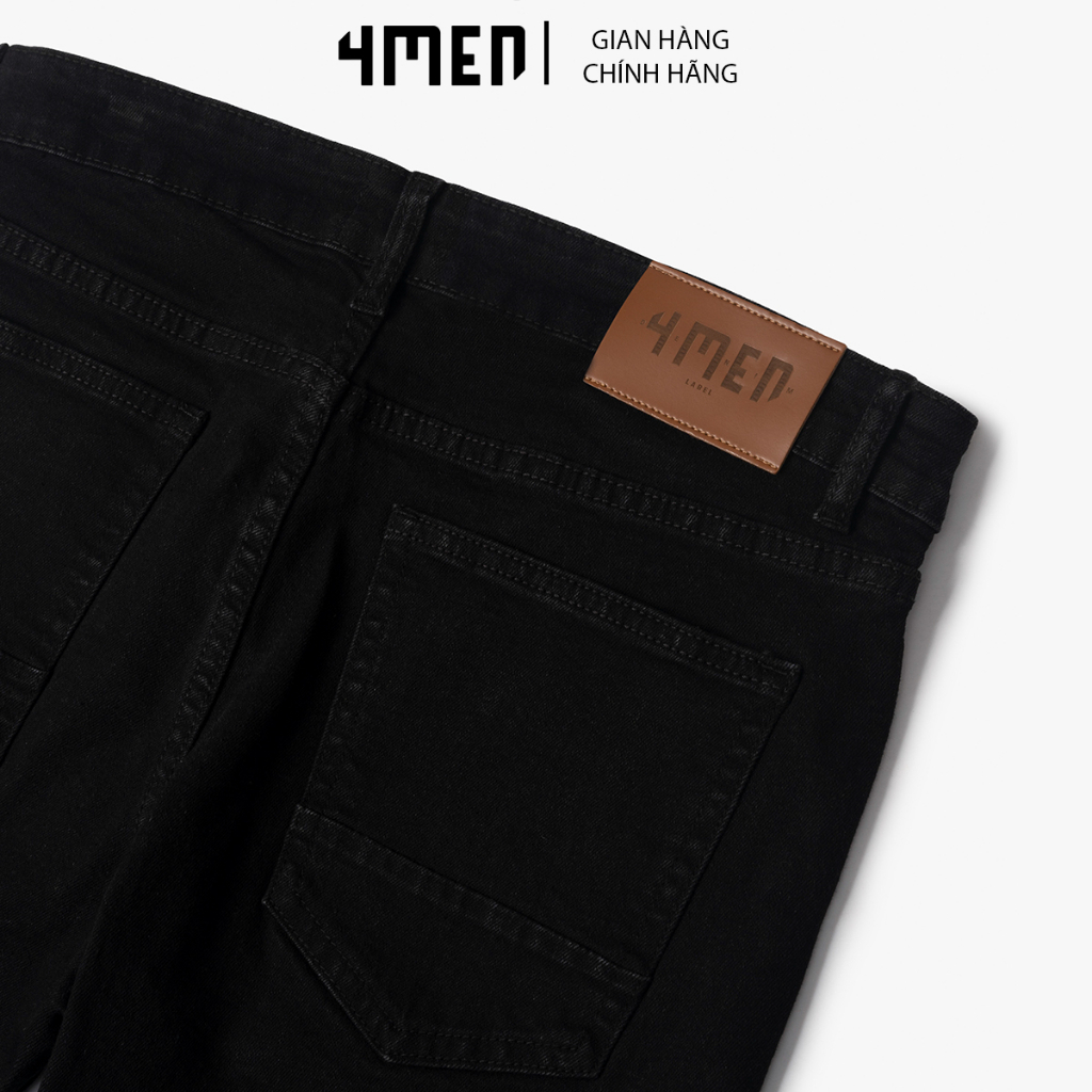 Quần Jeans Basic Form Slimfit 4MEN QJ084, vải cotton mềm mại pha spandex co giãn tiện lợi, thoải mái