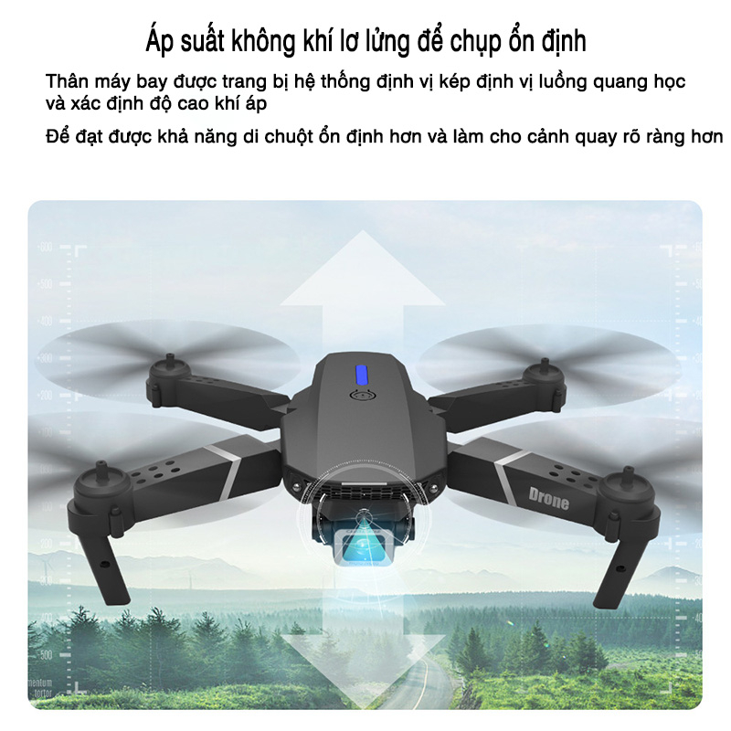 Flycam Máy Bay Diều Khiển từ xa E88 Pro Max Giá rẻ Máy bay định nghĩa cao 4k Máy bay không người lái gấp | BigBuy360 - bigbuy360.vn