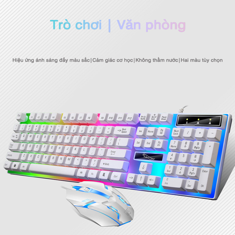 Chuột bàn phím có dây Giá rẻ Ánh sáng USB Áp dụng cho Máy tính laptop