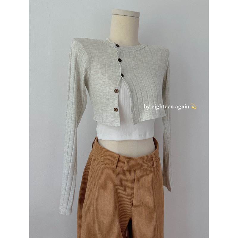Áo cardigan croptop Joan 18made ✿ 𝐁𝐲 𝐄𝐢𝐠𝐡𝐭𝐞𝐞𝐧 𝐀𝐠𝐚𝐢𝐧