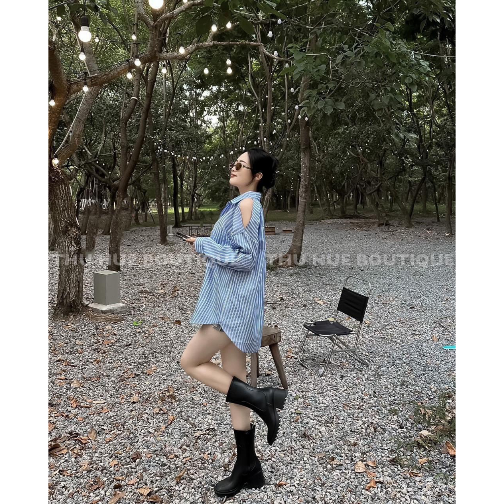 Áo Sơ Mi Nữ oversize HỞ VAI Hàng loại 1