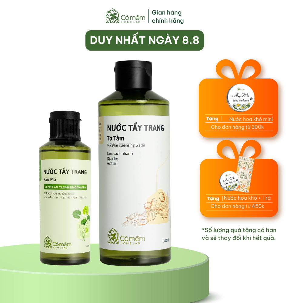 Nước Tẩy Trang Và Làm Sạch Sâu Cho Thường Khô Da Mụn Da Dầu Nhạy Cảm Cỏ Mềm 150ml