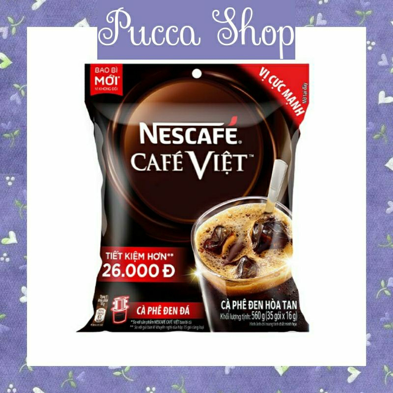 Cà phê hòa tan Nescafé Café Việt Cà phê đen đá Bịch 35 gói × 16 g (HSD: 9/2024)