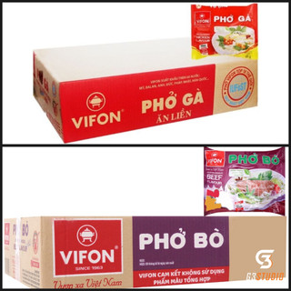 Thùng 30 gói Phở bò ViFon và thùng 30 gói phở gà Vifon