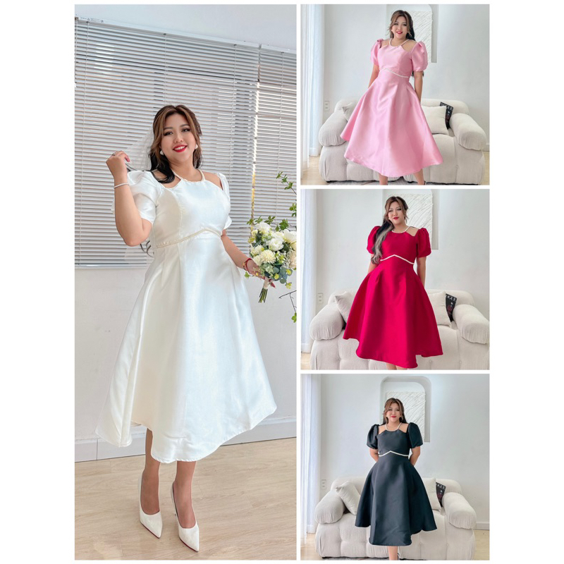 [BIGSIZE THIÊN NHIÊN] ĐẦM TAFTA CỔ YẾM HÀNG THIẾT KẾ