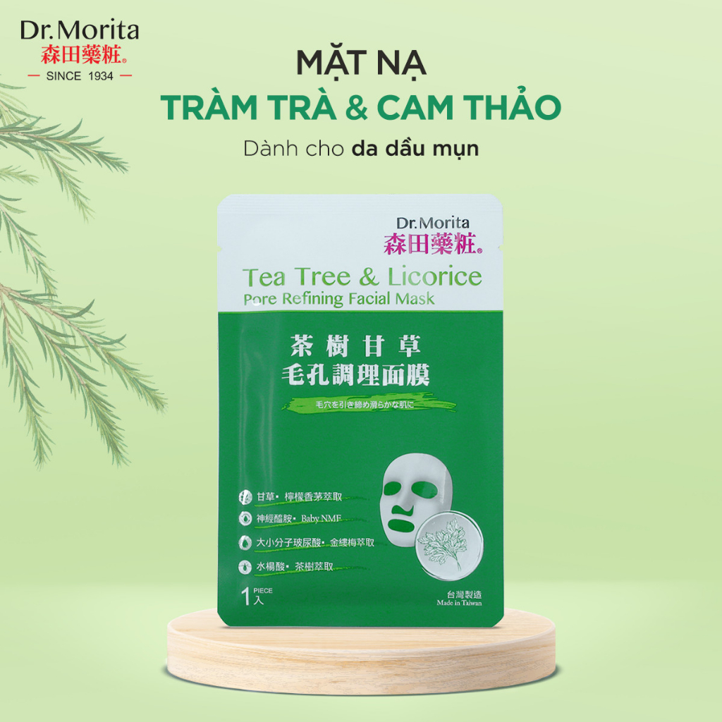 Mặt nạ Dr. Morita Tea Tree & Licorice Pore Refining Facial Mask 30g/m