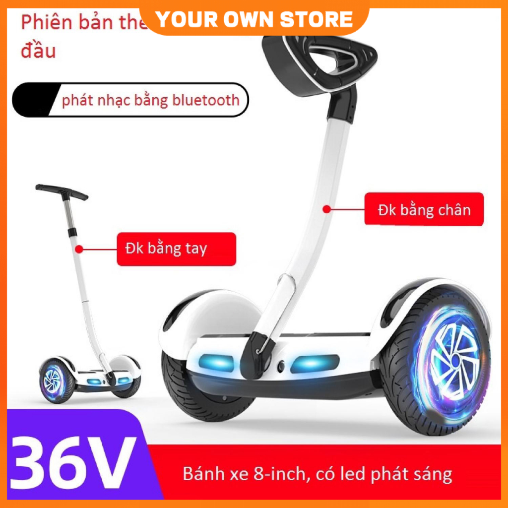 Xe cân bằng thế hệ mới -Phát nhạc Bluetooth App,điều khiển chân + diều khiển bằng tay,có led phát sáng