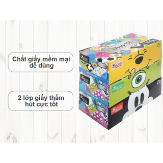 Lốc 3 hộp khăn giấy lụa Bless You Disney 2 lớp 100 tờ