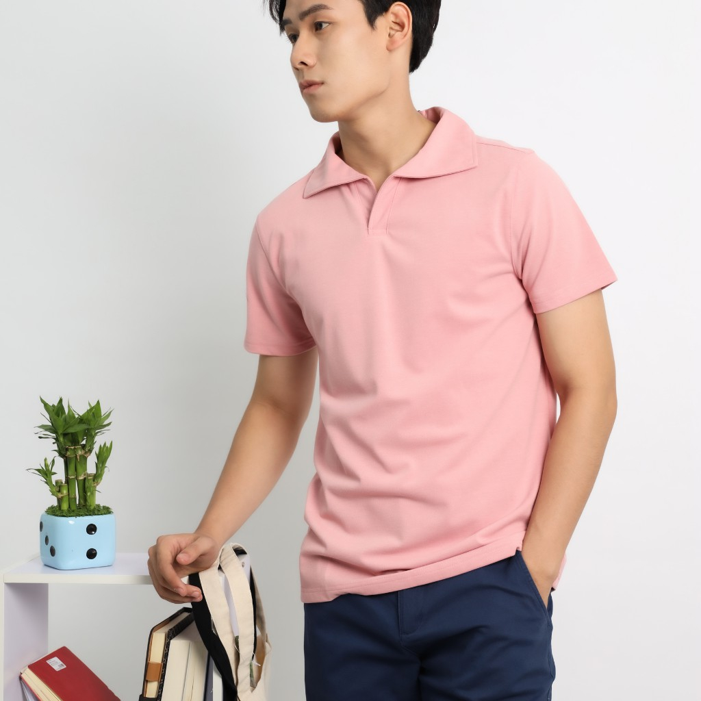 Áo thun nam có cổ bẻ polo nam TRƠN vải cá sấu cotton cao cấp thoáng mát mặc cả ngày - QQ SHOP