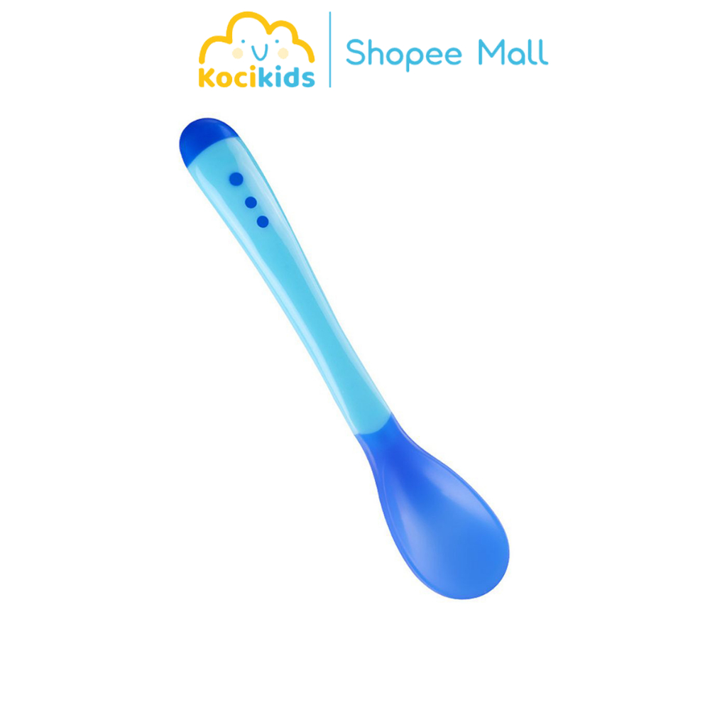 (Tuyển sỉ,ctv) Thìa silicon báo nóng cho bé ăn dặm