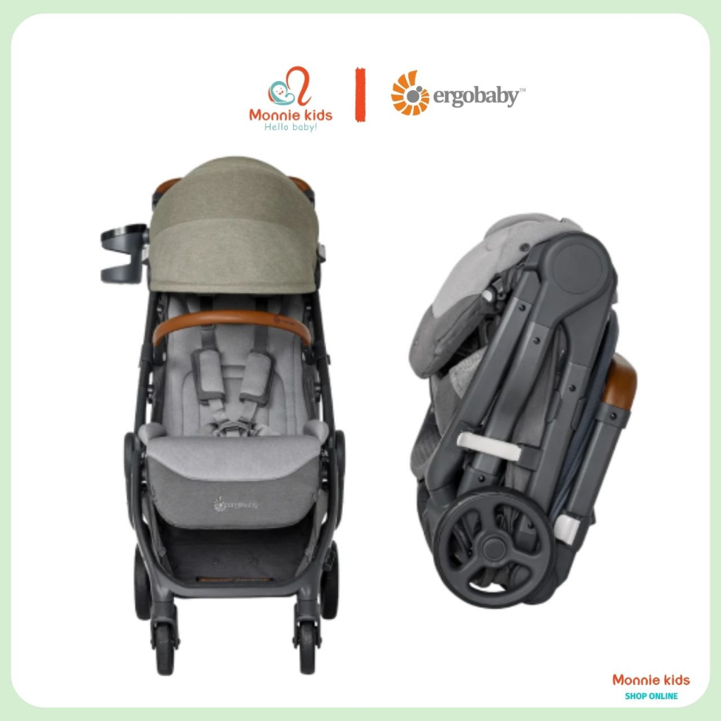 Xe đẩy gấp gọn Ergobaby Metro+ Deluxe cho bé, xe đẩy du lịch đa năng siêu nhẹ - Monnie Kids