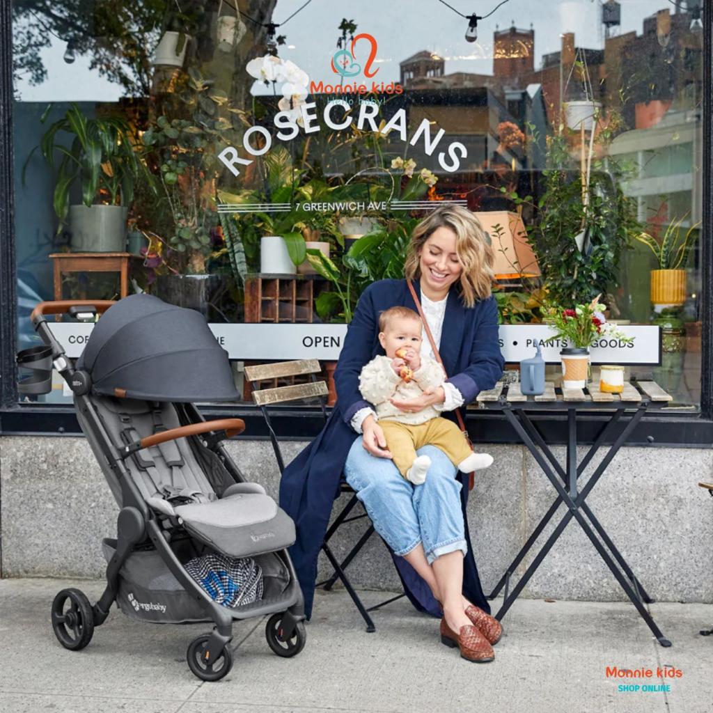 Xe đẩy gấp gọn Ergobaby Metro+ Deluxe cho bé, xe đẩy du lịch đa năng siêu nhẹ - Monnie Kids