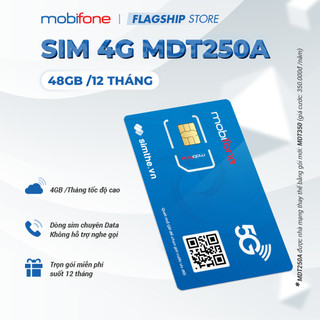  Sim 4G Mobifone MDT250A (MDT350) DATA 4GB/Tháng (48GB/Năm). Miễn Phí Trọn Gói 12 Tháng Không Cần Nạp Tiền