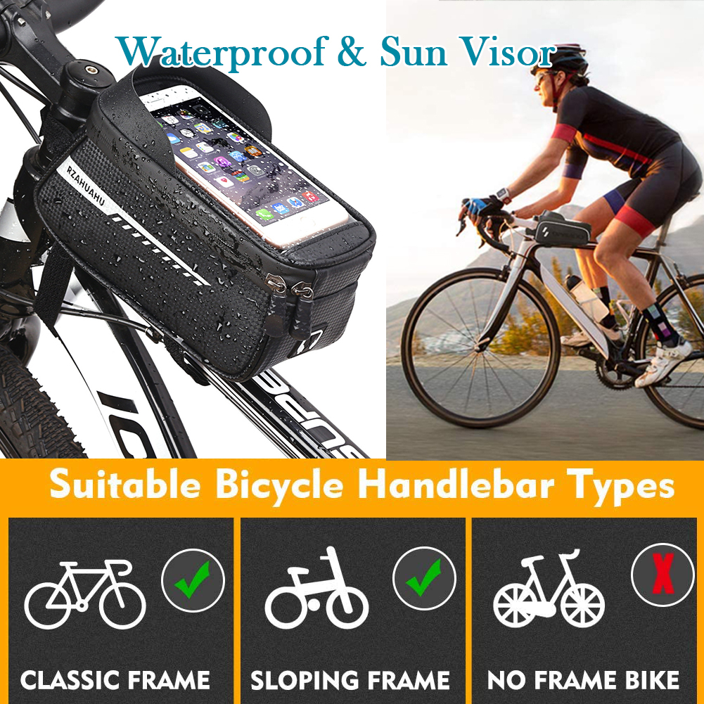 Túi Xe Đạp,Túi xe đạp chống nước,túi treo sườn xe đạp thể thao cảm ứng vừa điện thoại 6.5inch,phù hợp với mọi dòng xe