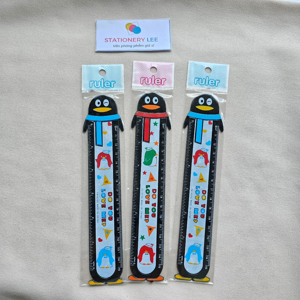 Thước hình chim cánh cụt 15cm
