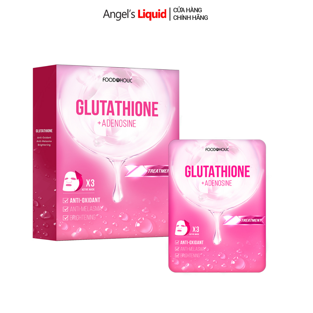 Combo 10 Mặt Nạ Foodaholic Glutathione Dưỡng Trắng, Đều Màu Da 23ml/miếng