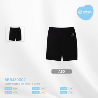 Bu day - quần legging đùi black & white bbb430002
