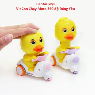 [Rẻ Nhất Thị Trường]Đồ Chơi Vịt Con Chạy Xe Vespa Nhấn Cót Không Dùng Pin Vui Nhộn Cho Bé Trai Và Bé Gái