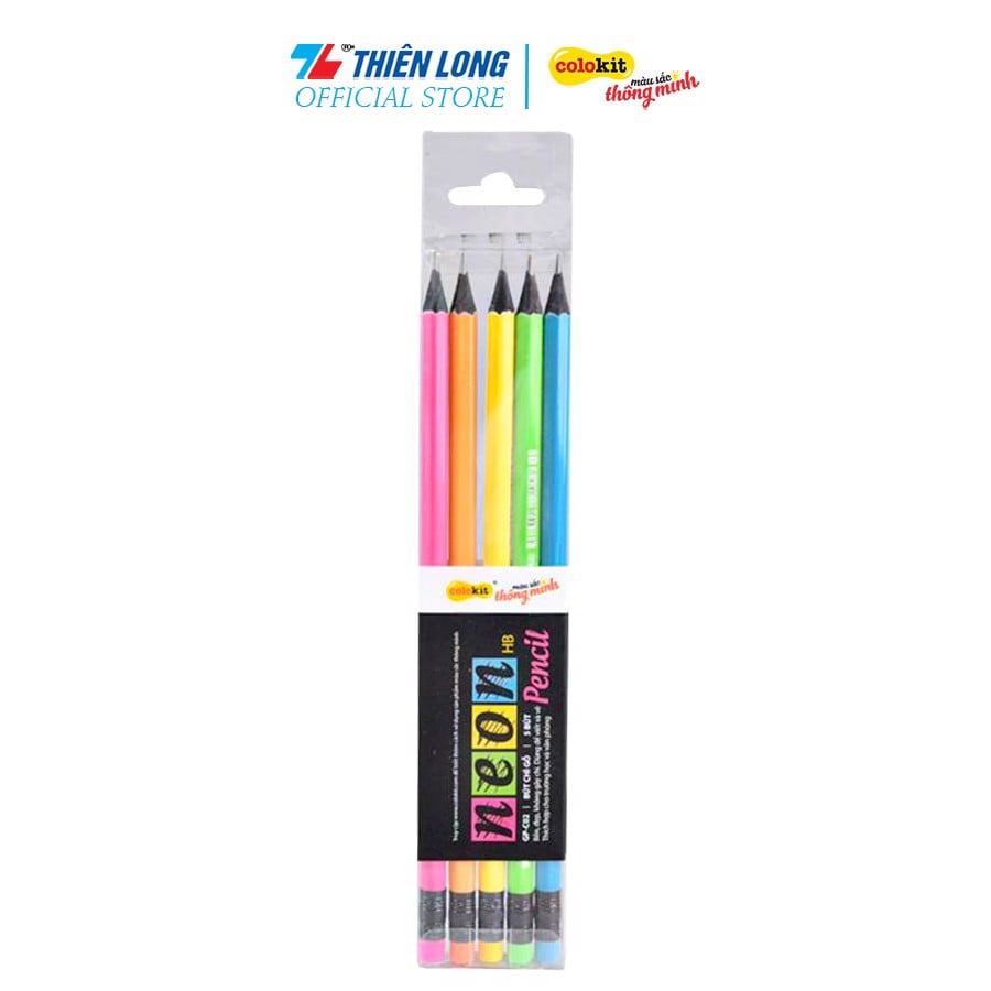 Combo 10 Bút chì gỗ Neon Thiên Long Colokit GP-C02