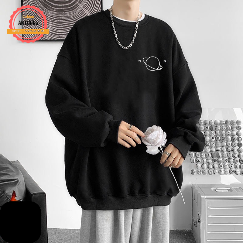 Áo sweater, áo thu đông dài tay, áo thun dài tay nam nữ chất nỉ cào bông cổ tròn SWEATER530 - An Cường Fashion
