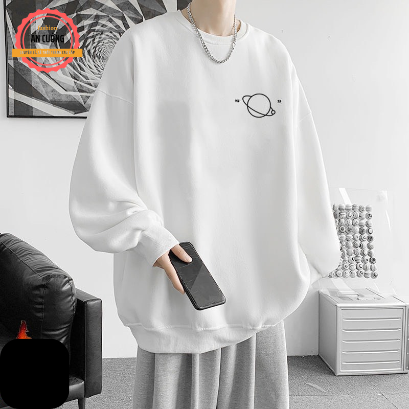 Áo sweater, áo thu đông dài tay, áo thun dài tay nam nữ chất nỉ cào bông cổ tròn SWEATER530 - An Cường Fashion