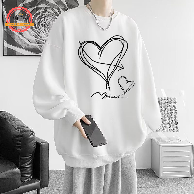 Áo sweater, áo thu đông dài tay, áo thun dài tay nam nữ chất nỉ cào bông cổ tròn SWEATER509 - An Cường Fashion