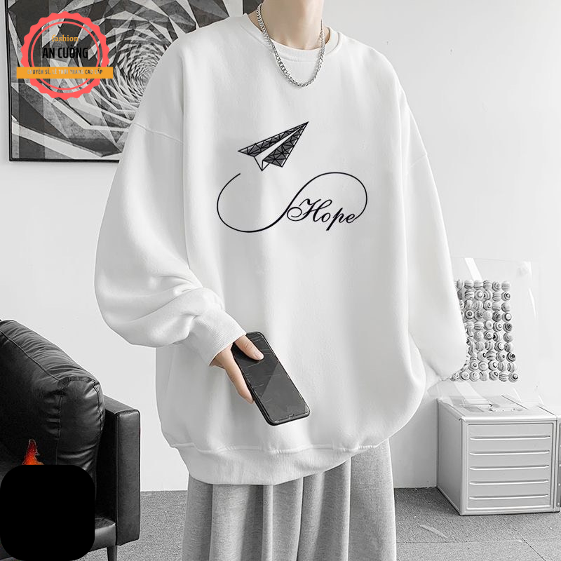 Áo sweater, áo thu đông dài tay, áo thun dài tay nam nữ chất nỉ cào bông cổ tròn SWEATER530 - An Cường Fashion