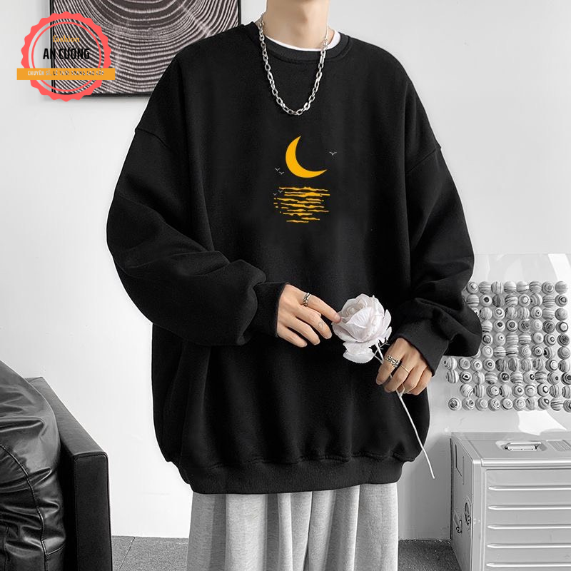 Áo sweater, áo thu đông dài tay, áo thun dài tay nam nữ chất nỉ cào bông cổ tròn SWEATER530 - An Cường Fashion