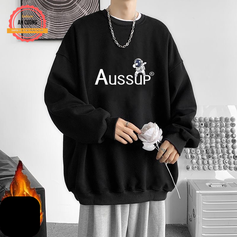 Áo sweater, áo thu đông dài tay, áo thun dài tay nam nữ chất nỉ cào bông cổ tròn SWEATER530 - An Cường Fashion