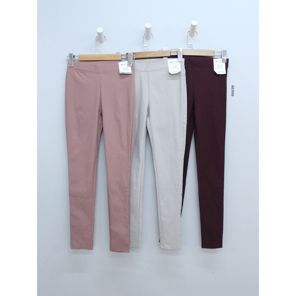 Q2355 - Quần tregging Net Lad1es túi sau trơn