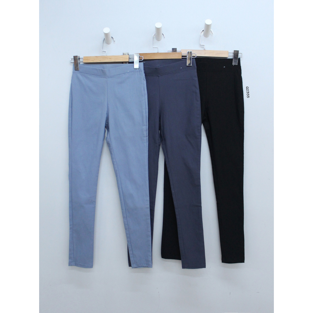 Q2355 - Quần tregging Net Lad1es túi sau trơn