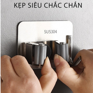 Móc Treo Chổi Chất Liệu Inox 304 Siêu Dính, Móc Dán Tường Kẹp Gữi Cây Lau Nhà Chắc Chắn