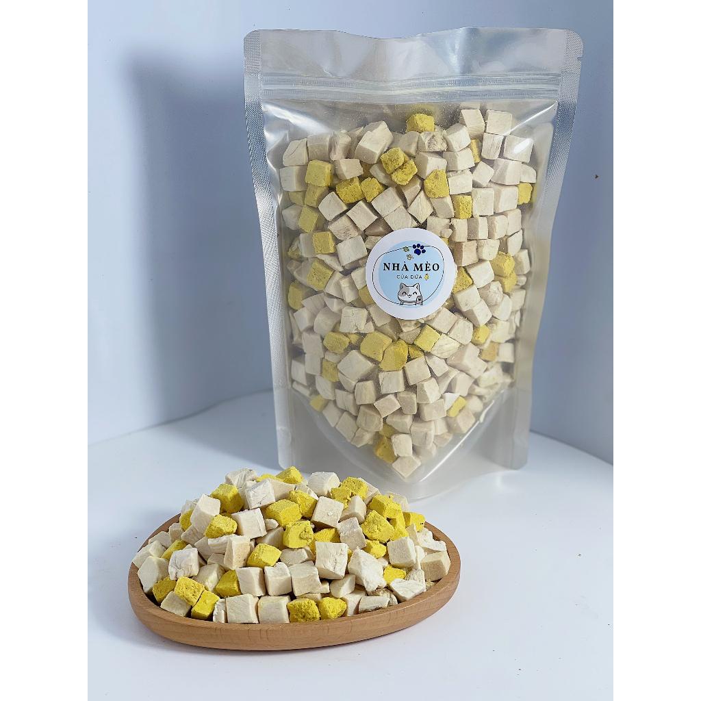 Gói Mix gà trứng sấy lạnh, hỗ trợ tiêu hoá, giảm mùi phân, nước tiểu