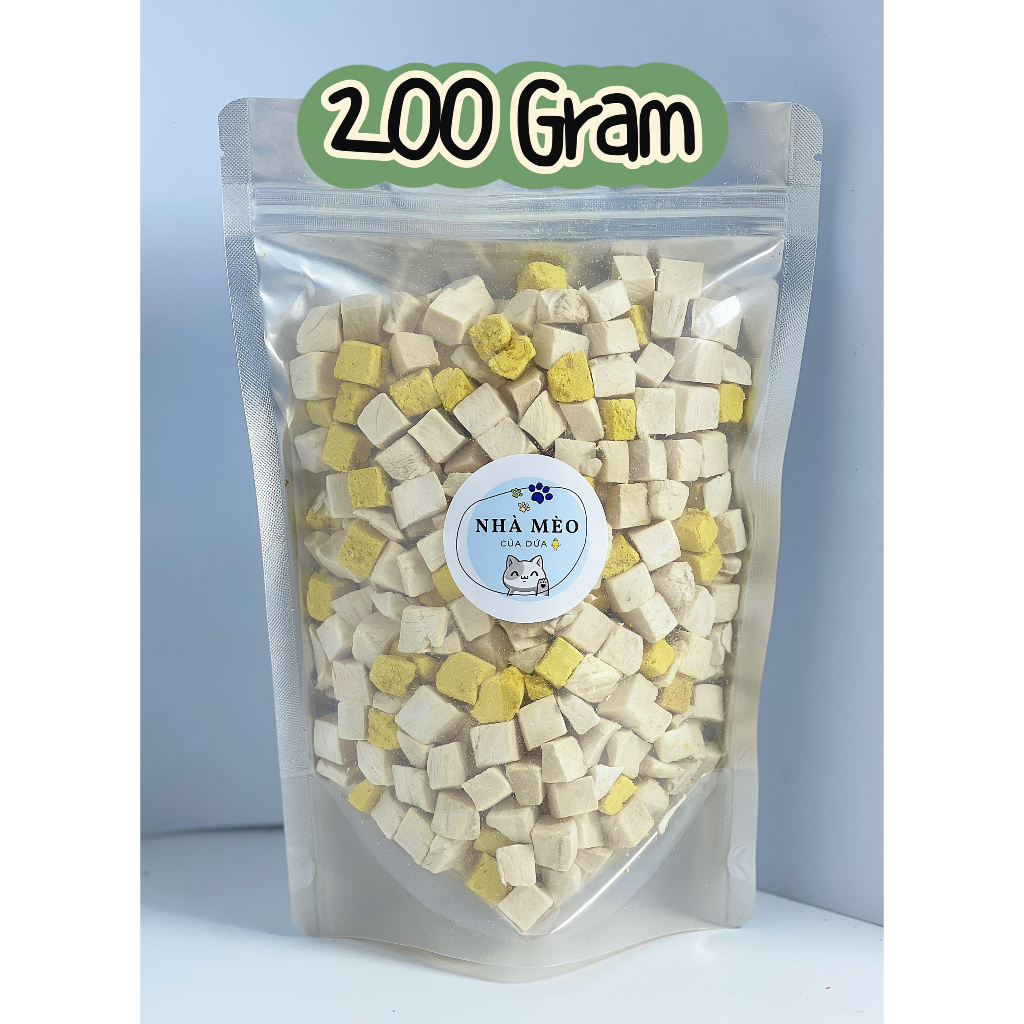 Gói Mix gà trứng sấy lạnh, hỗ trợ tiêu hoá, giảm mùi phân, nước tiểu