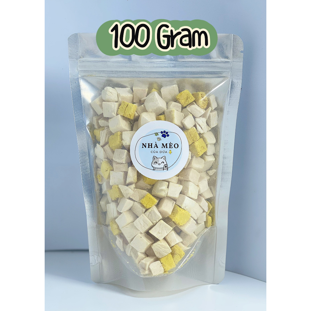 Gói Mix gà trứng sấy lạnh, hỗ trợ tiêu hoá, giảm mùi phân, nước tiểu