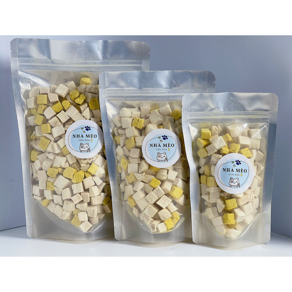 Gói Mix gà trứng sấy lạnh, hỗ trợ tiêu hoá, giảm mùi phân, nước tiểu