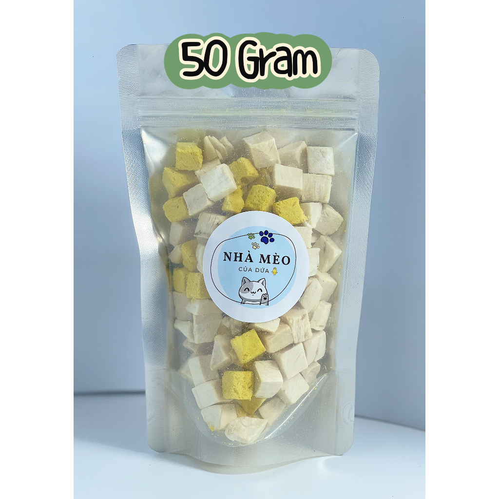 Gói Mix gà trứng sấy lạnh, hỗ trợ tiêu hoá, giảm mùi phân, nước tiểu