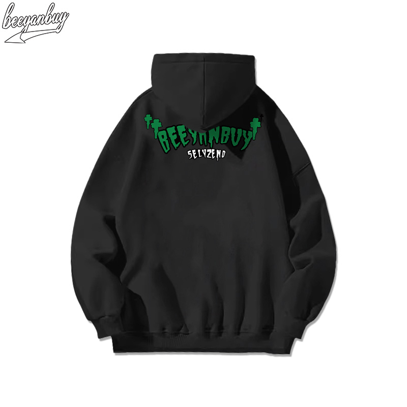 Áo Hoodie Cotton nam BEEYANBUY áo dài tay thời trang in hình unisex 100% cotton-V0001