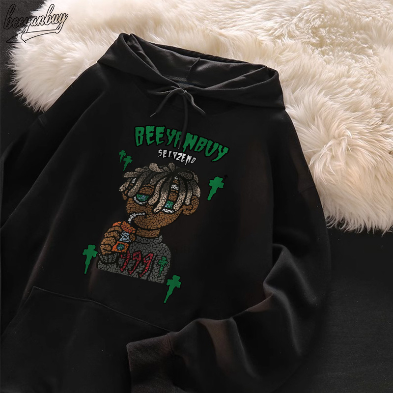 Áo Hoodie Cotton nam BEEYANBUY áo dài tay thời trang in hình unisex 100% cotton-V0001