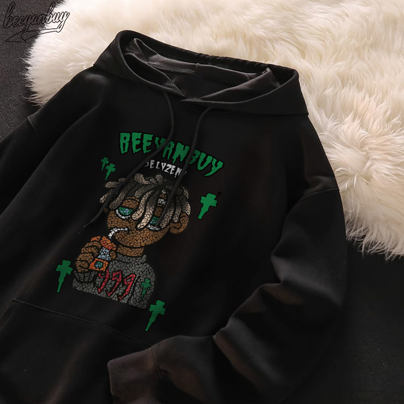 Áo Hoodie Cotton nam BEEYANBUY áo dài tay thời trang in hình unisex 100% cotton-V0001