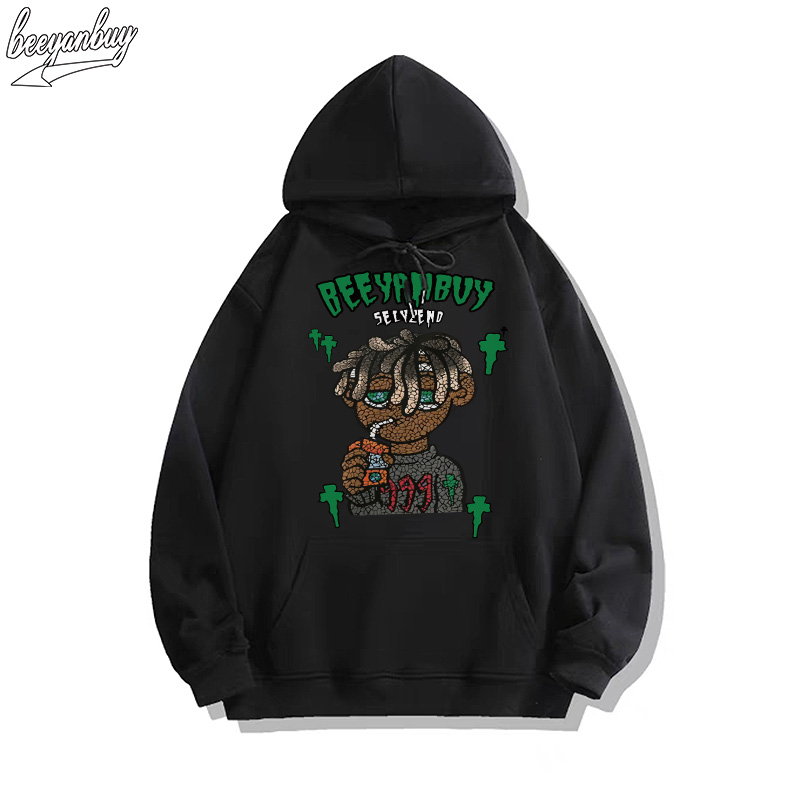 Áo Hoodie Cotton nam BEEYANBUY áo dài tay thời trang in hình unisex 100% cotton-V0001
