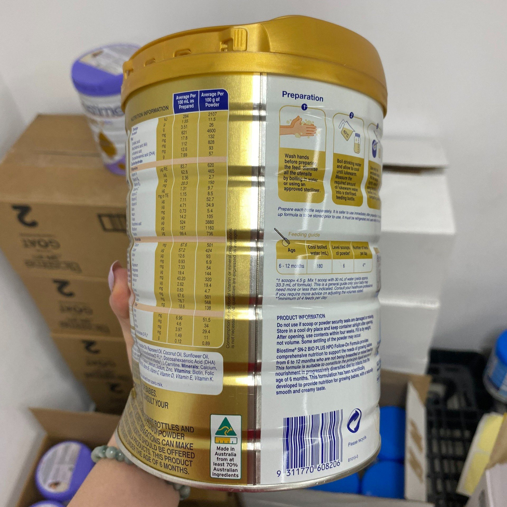 Sữa Biostime, Lotte Kid, HMO, Lactoferrin, hạn sử dụng dài 2024-2025