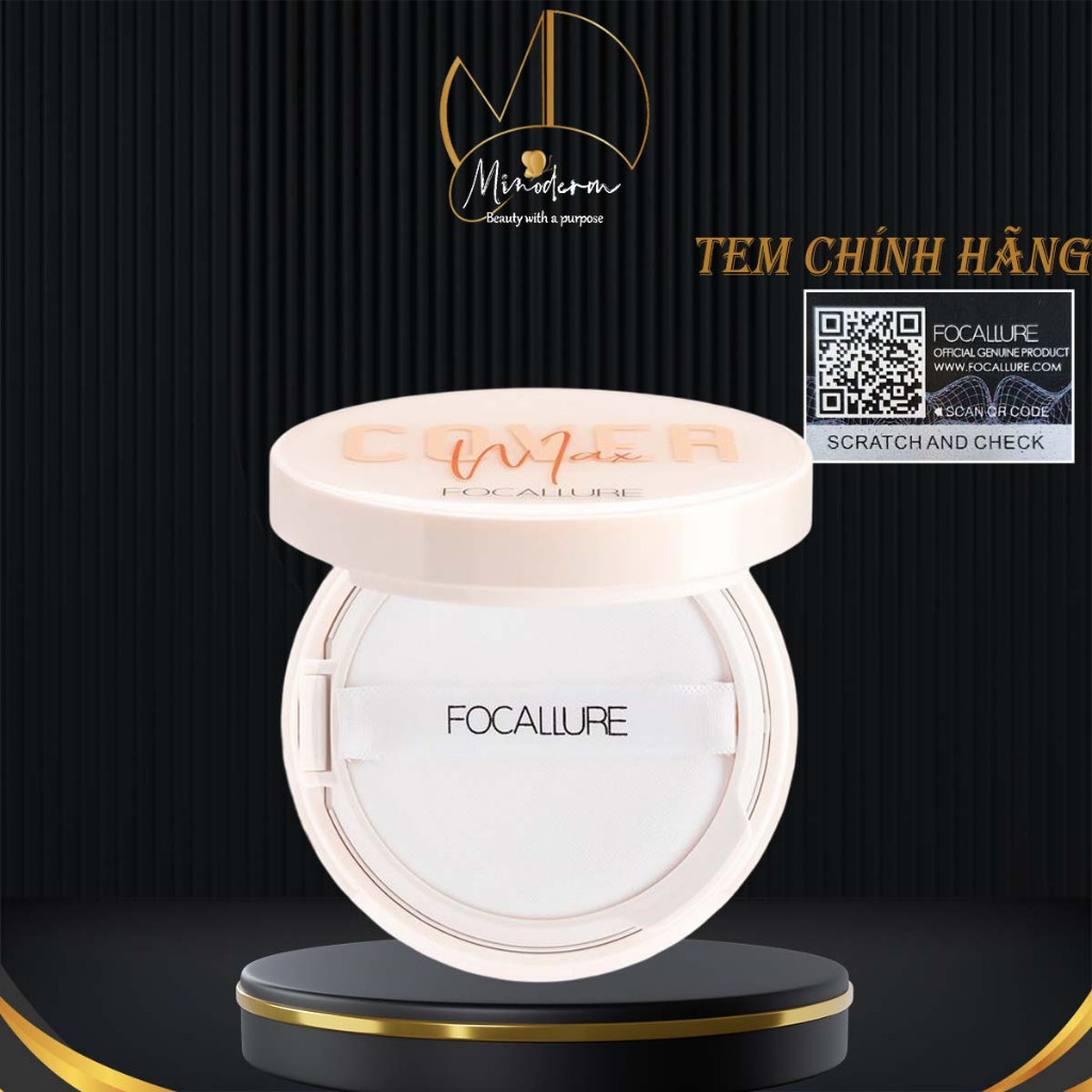 Phấn nước BB Cushion FOCALLURE lì tự nhiên chiết xuất thực vật nuôi dưỡng làn da 12g FA-162