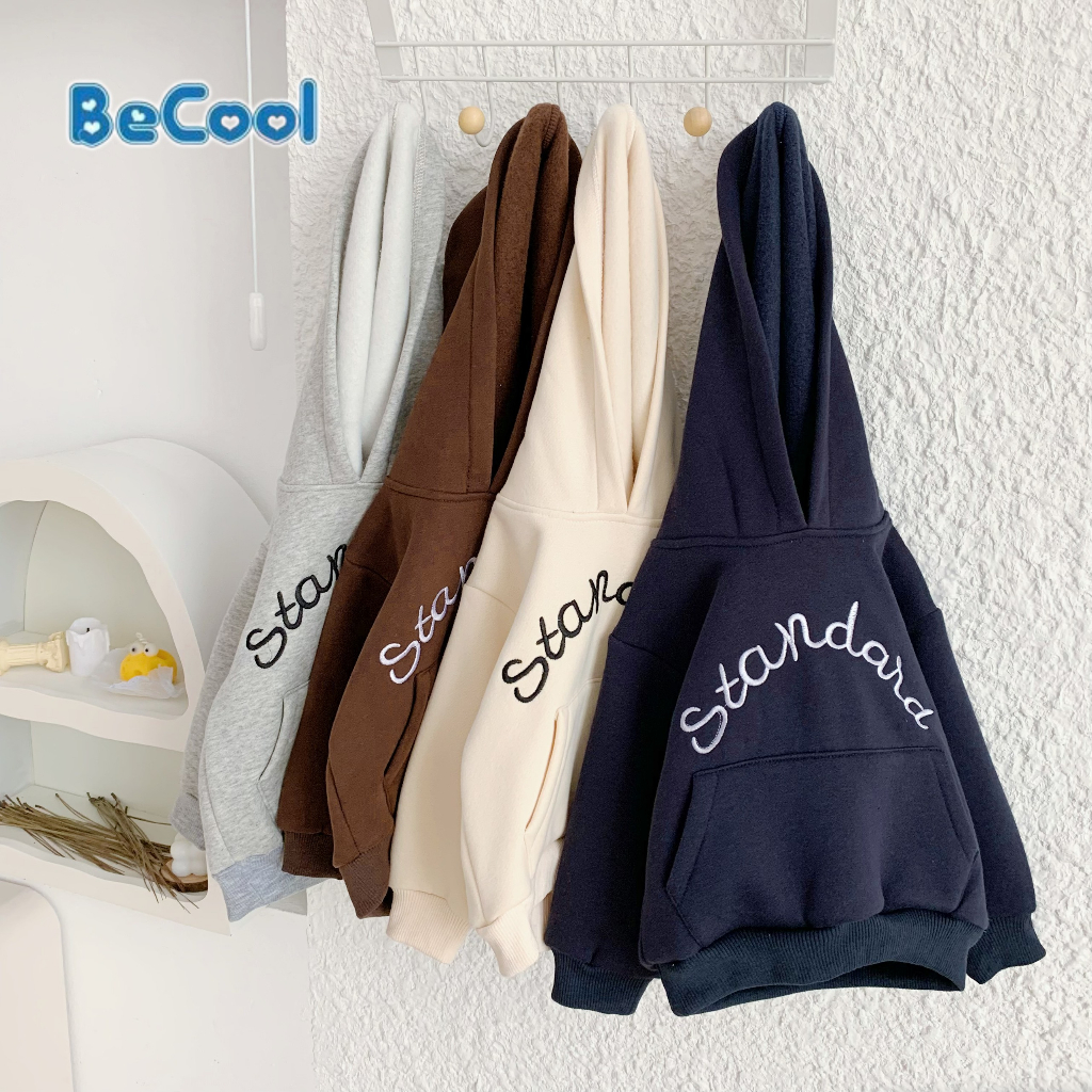 Áo Hoodie Chất Nỉ Bông Cho Bé Trai - Bé Gái, Áo Dài Tay STANDARE Cho Bé Mùa Đông Ấm Áp MINKSUN